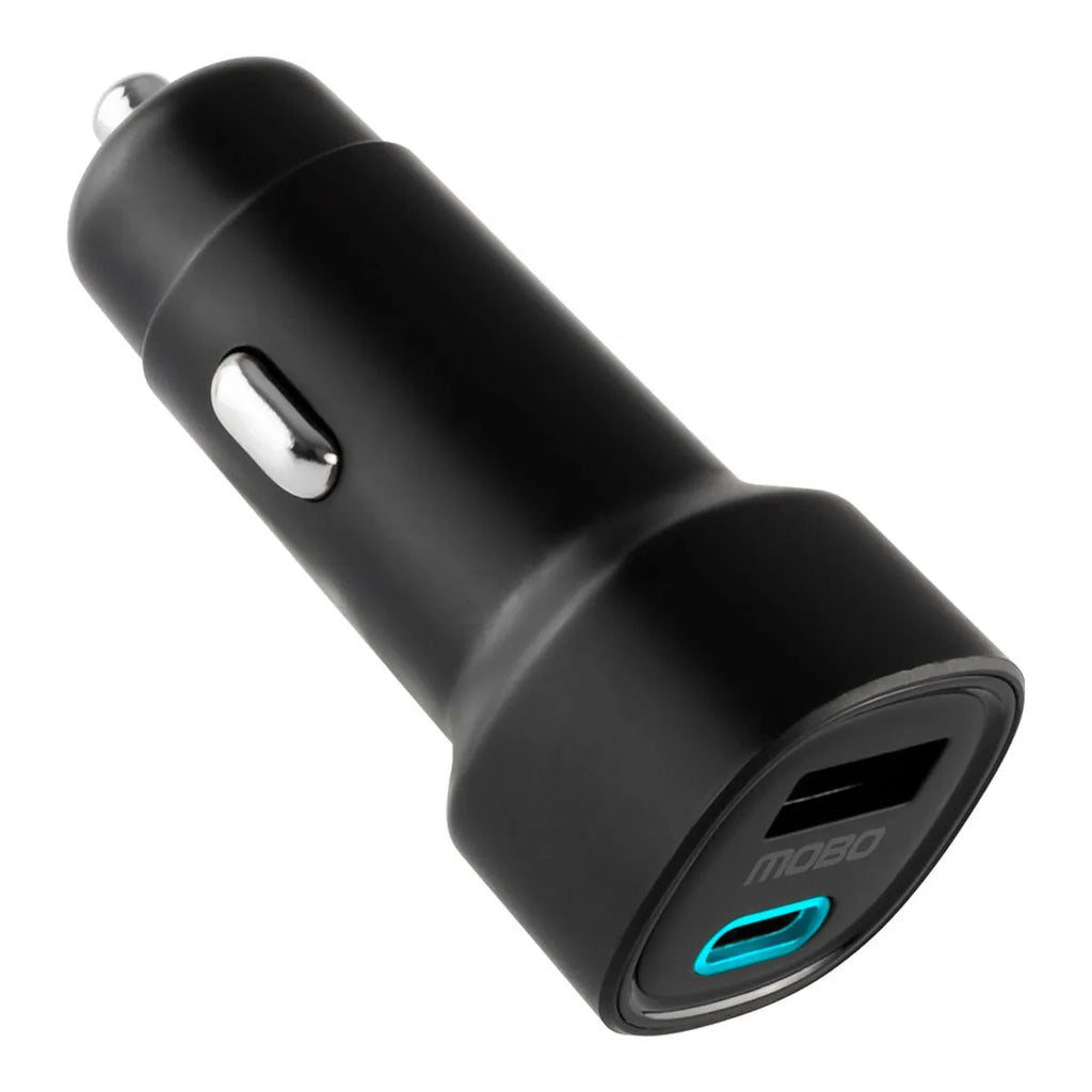 Cargador Para Auto MOBO Turbo 2 Puertos 1 Usb-A 1 Usb-C Negro 48w