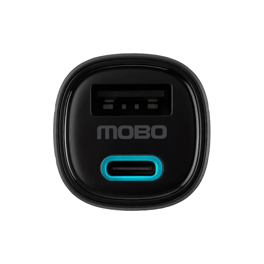 Cargador Para Auto MOBO Turbo 2 Puertos 1 Usb-A 1 Usb-C Negro 48w