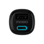 Cargador Para Auto MOBO Turbo 2 Puertos 1 Usb-A 1 Usb-C Negro 48w