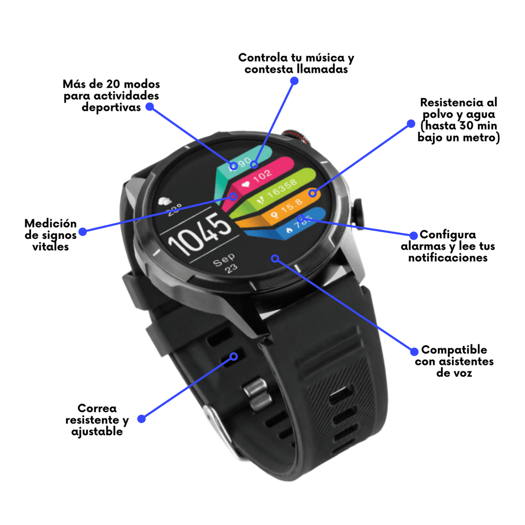 Smartwatch MOBO Run Negro