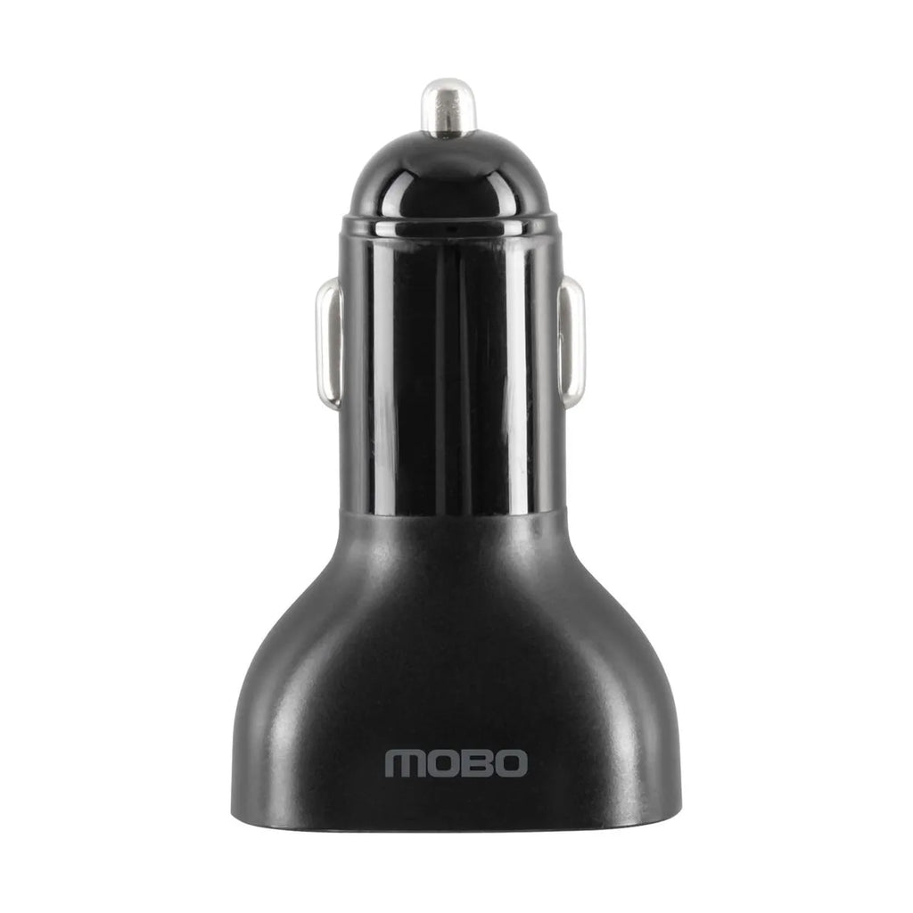 Cargador de Auto MOBO Driv 60W con 3 Puertos USB-C y USB-A, Carga Rápida - Negro