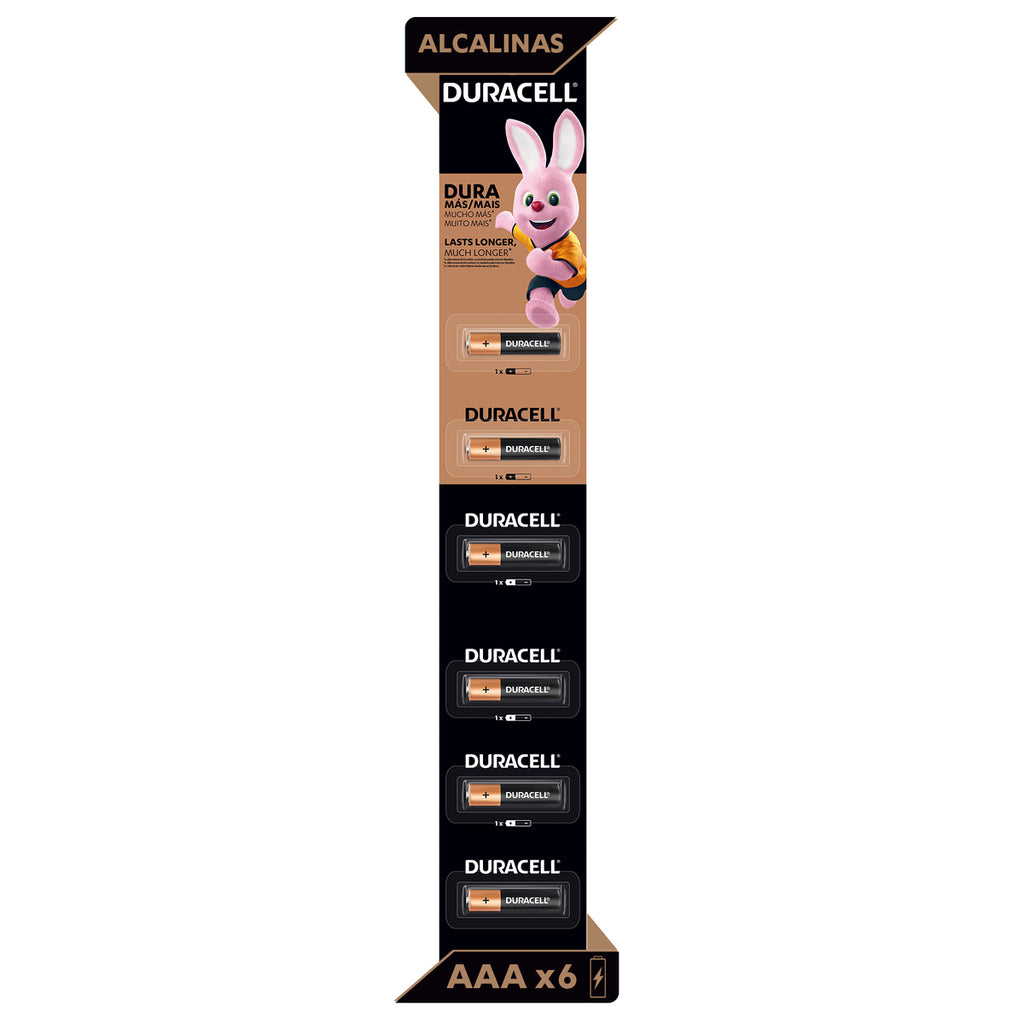 Tira 6 Pilas Duracell AAA