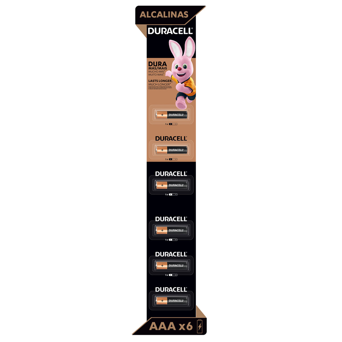 Tira 6 Pilas Duracell AAA