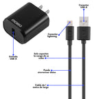 Kit De Carga MOBO 1 Puerto USB-A - cable Tipo C Negro 10w