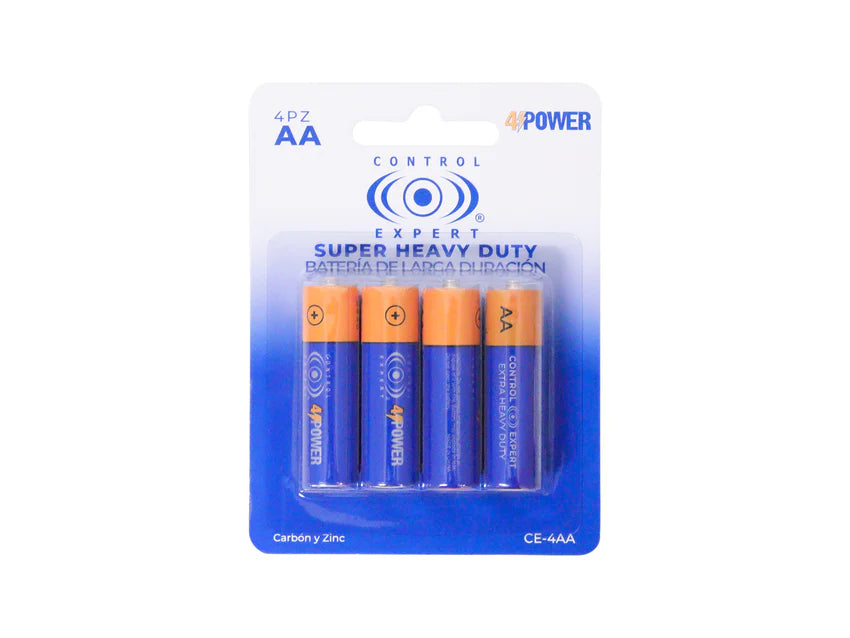 Pilas AA Larga Duración Paquete 4 Piezas Blíster Control Expert