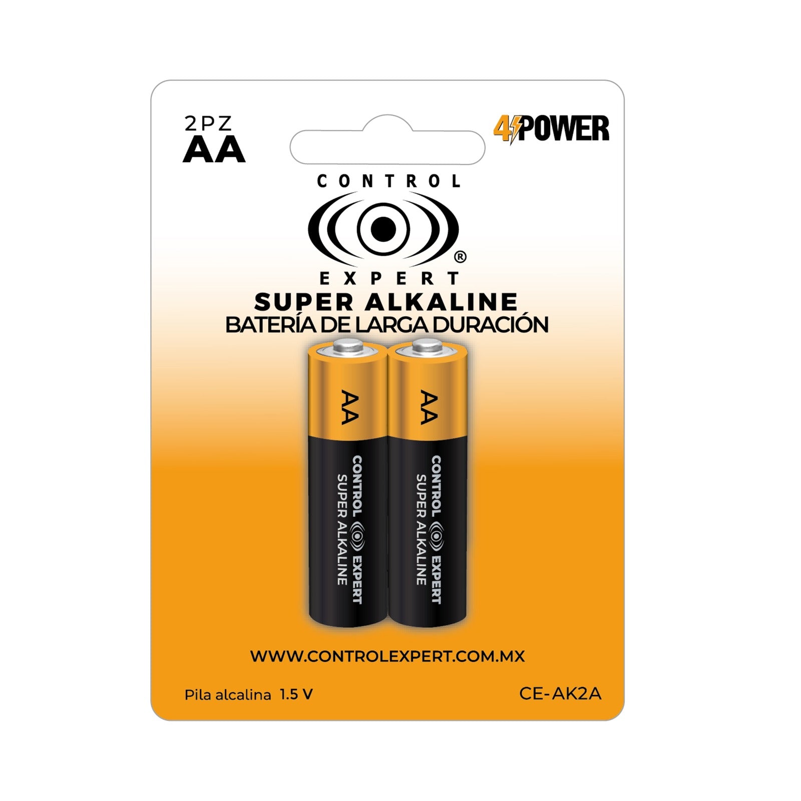 Pilas AA Alcalinas Paquete 2 Piezas Blíster Control Expert