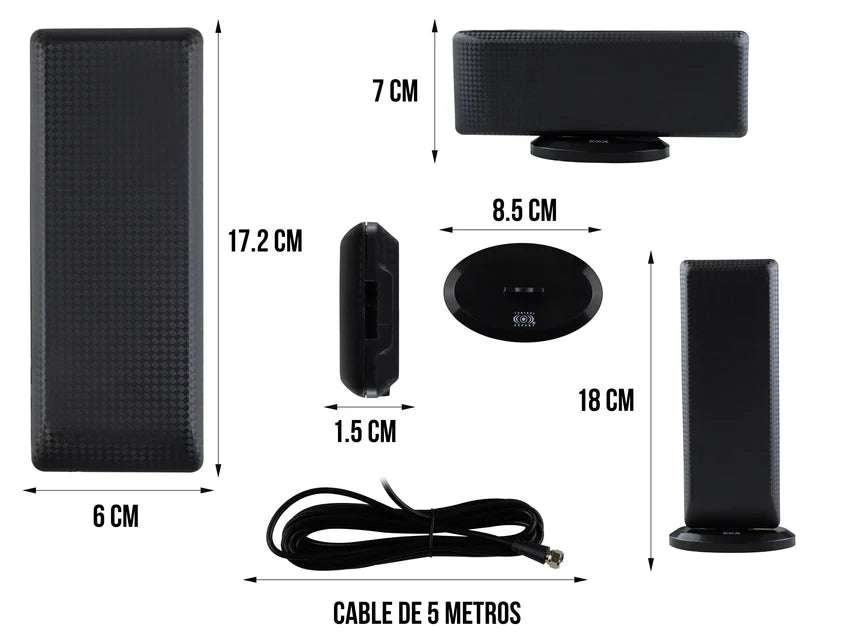 Antena con Amplificador de señal Control Expert