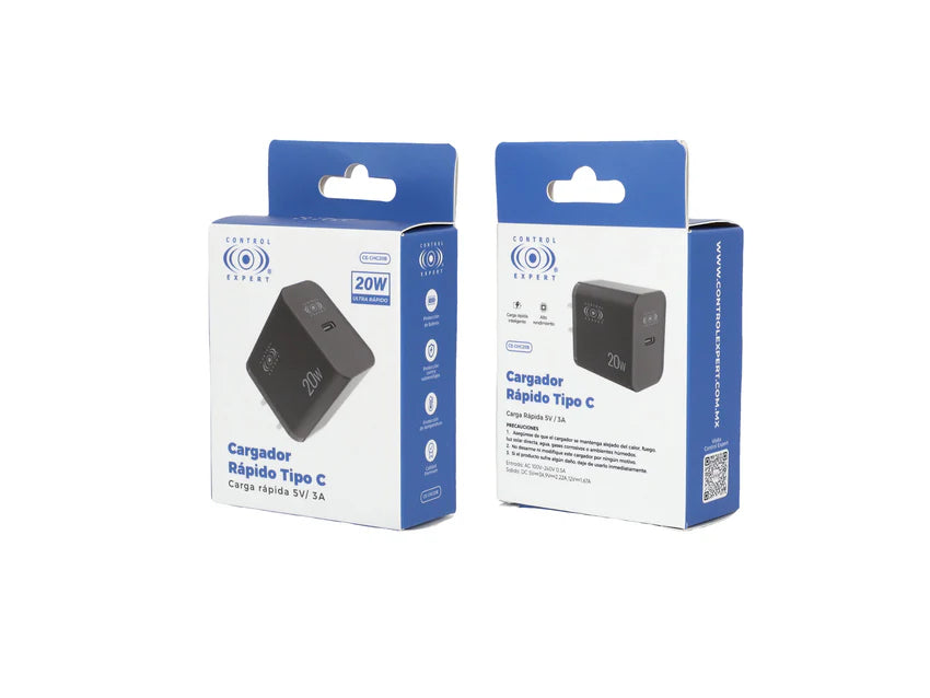 Cargador USB 20W Portátil 5V 3A Control Expert