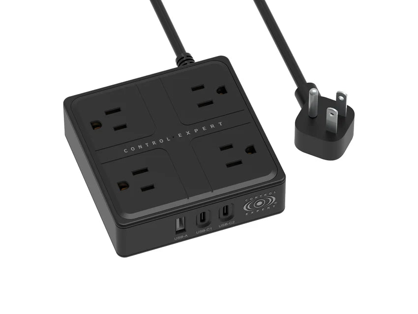 Multicontacto USB y Tipo C Resistente 4 Entradas Control Expert