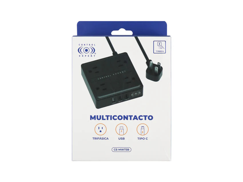 Multicontacto USB y Tipo C Resistente 4 Entradas Control Expert