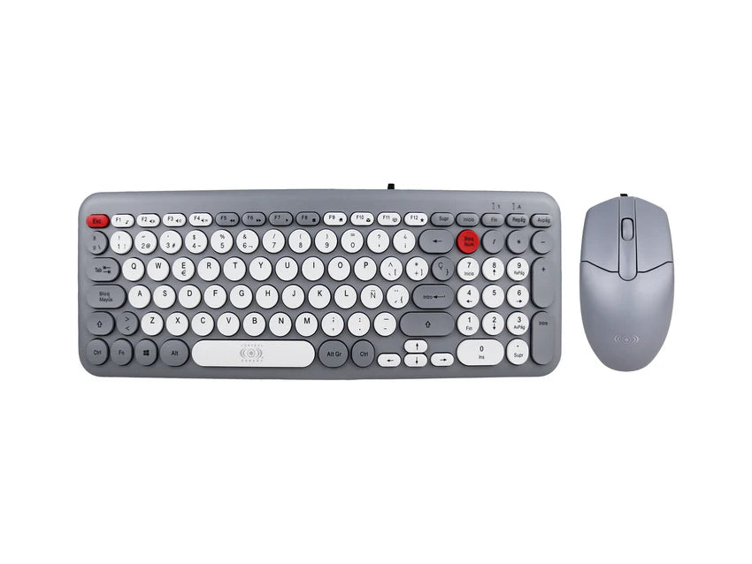 Combo teclado y mouse alámbrico USB diseño moderno de marco estrecho Control Expert