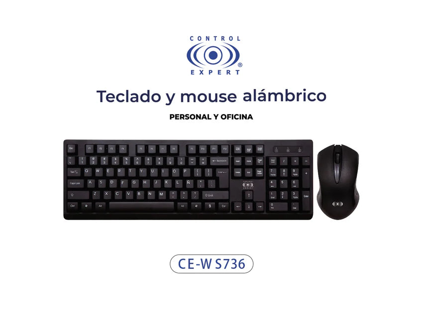 Combo Teclado + Mouse Inalambrico Control Expert
