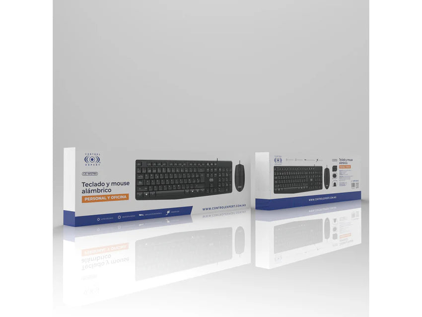 Combo Teclado + Mouse Alambrico Control Expert