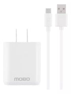 Kit De Carga MOBO 1 Puerto USB-A - cable Tipo C Blanco 10w