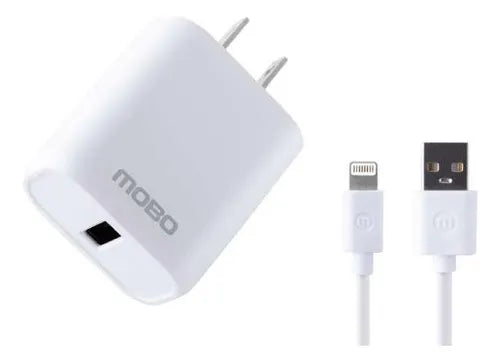 Kit De Carga MOBO 1 Puerto USB-A - cable Lightning Blanco 10w