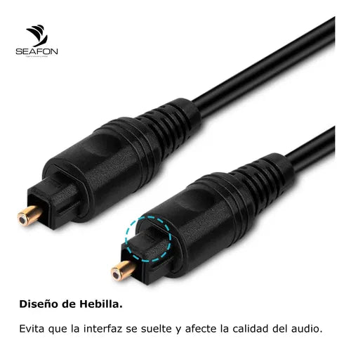 Cable Toslink De Fibra Optica 5 Metros Audio Digital