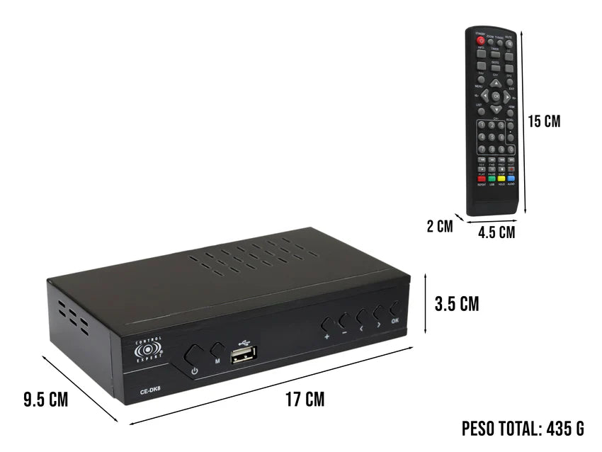 Decodificador Convertidor Digital TV HDMI 1080p FHD