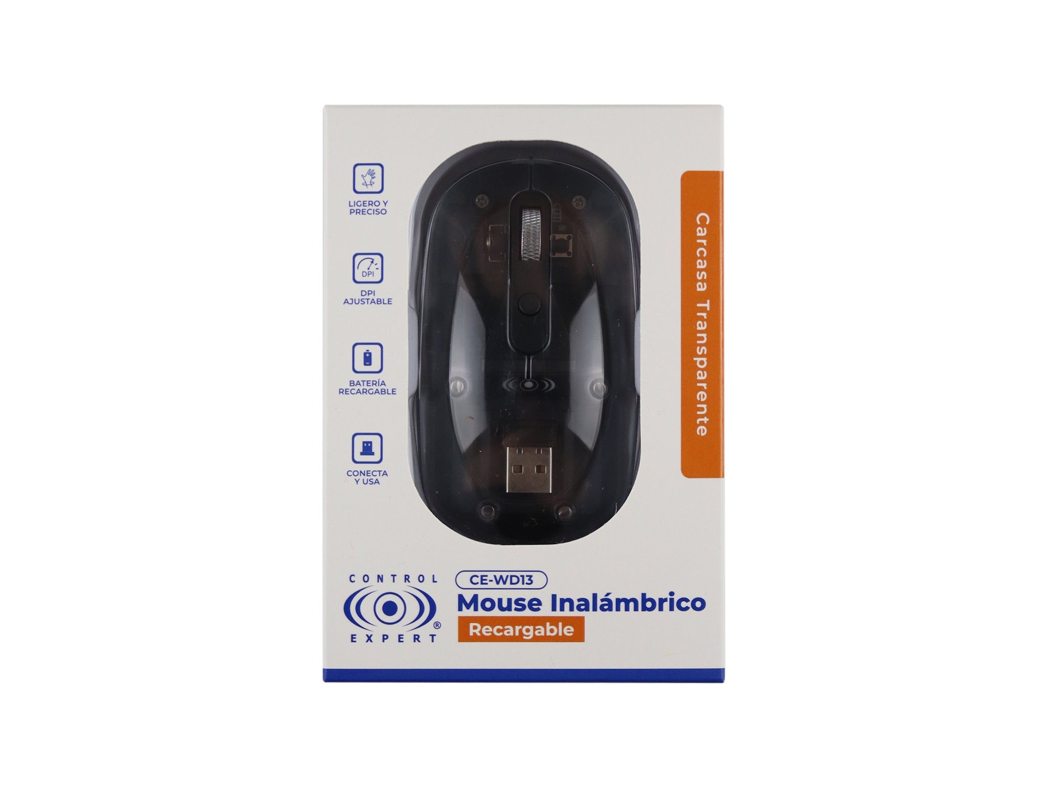 Mouse Inalámbrico USB/Bluetooth Recargable Control Expert