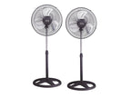 Paquete 2 Ventiladores de 16" de piso con aspas metalicas Control Expert