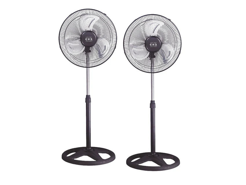 Paquete 2 Ventiladores de 16" de piso con aspas metalicas Control Expert