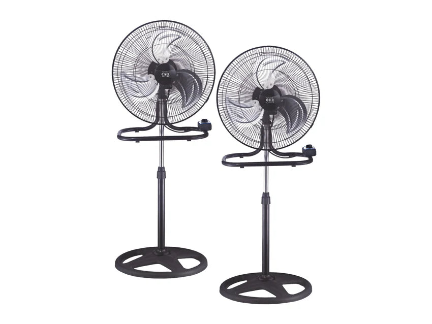 Paquete 2 Ventiladores de 18" de piso 3 en 1 con aspas metalicas Control Expert