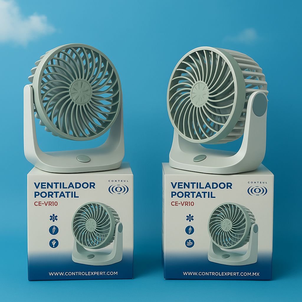 Ventilador personal 3 Velocidades Recargable Control Expert