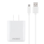 Kit De Carga MOBO 1 Puerto USB-A - cable Micro USB Blanco 10w