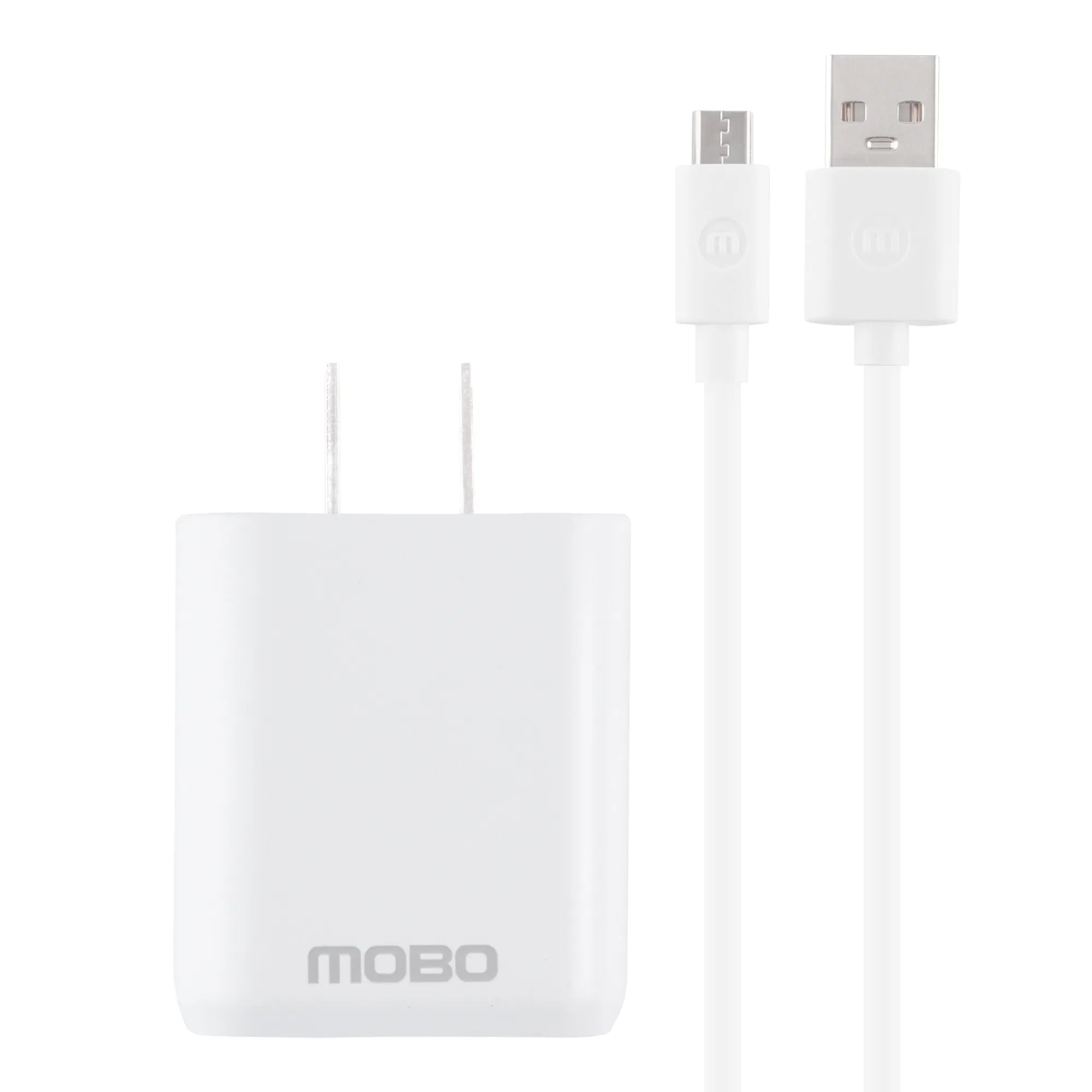Kit De Carga MOBO 1 Puerto USB-A - cable Micro USB Blanco 10w