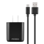 Kit De Carga MOBO 1 Puerto USB-A - cable Tipo C Negro 10w