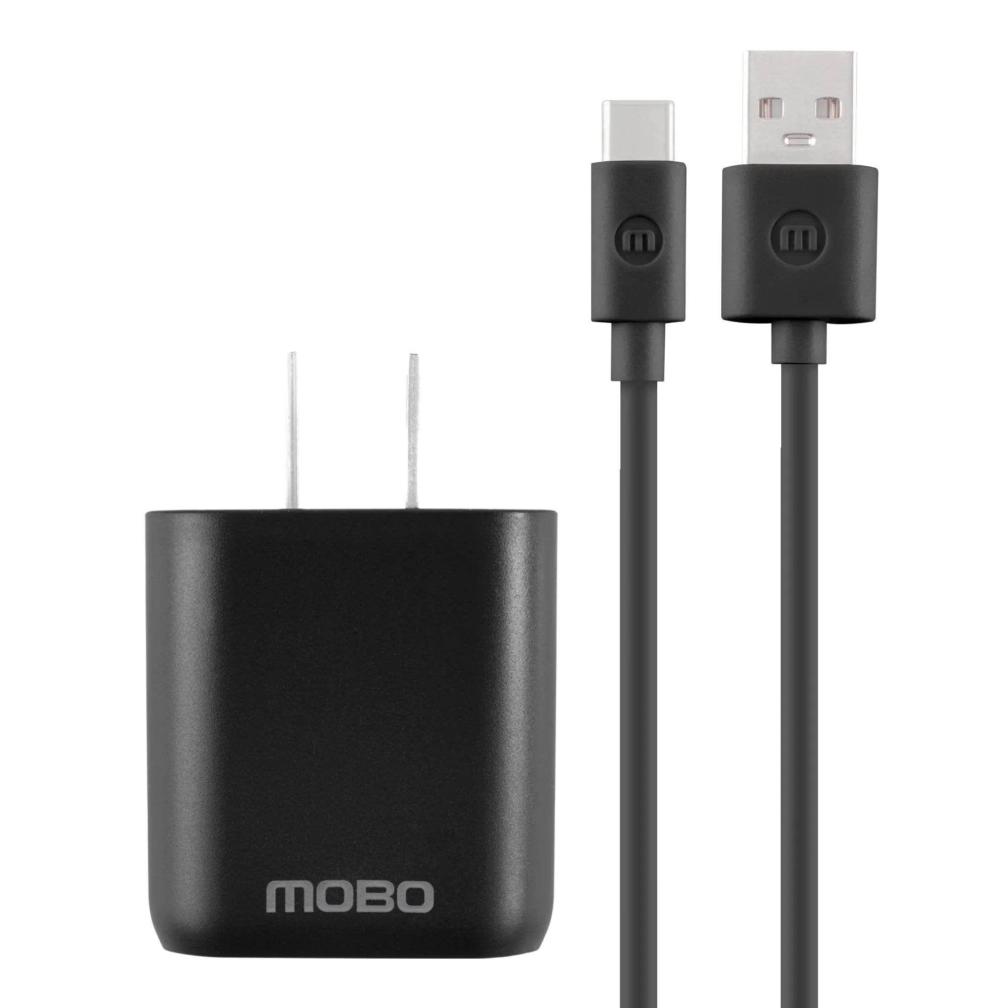 Kit De Carga MOBO 1 Puerto USB-A - cable Tipo C Negro 10w