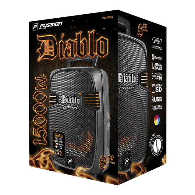 Bafle de 8" Amplificado  15 000W P.M.P.O Fussion