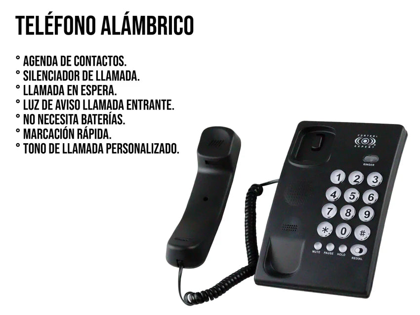 Teléfono Alámbrico Fijo Control Expert