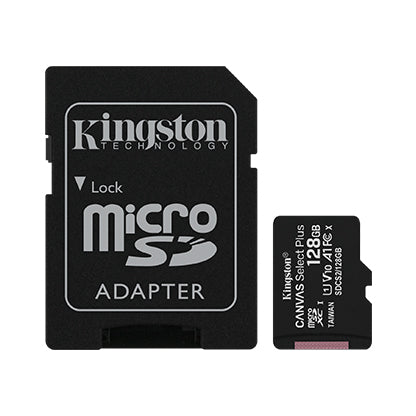 Memoria Micro SD 128GB Kingston Canvas Select  100mb/s Clase 10
