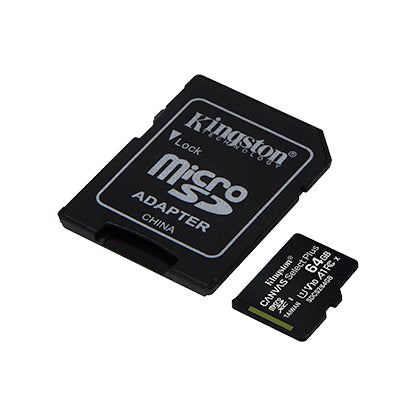 Memoria Micro SD 64GB Kingston Canvas Select  100mb/s Clase 10
