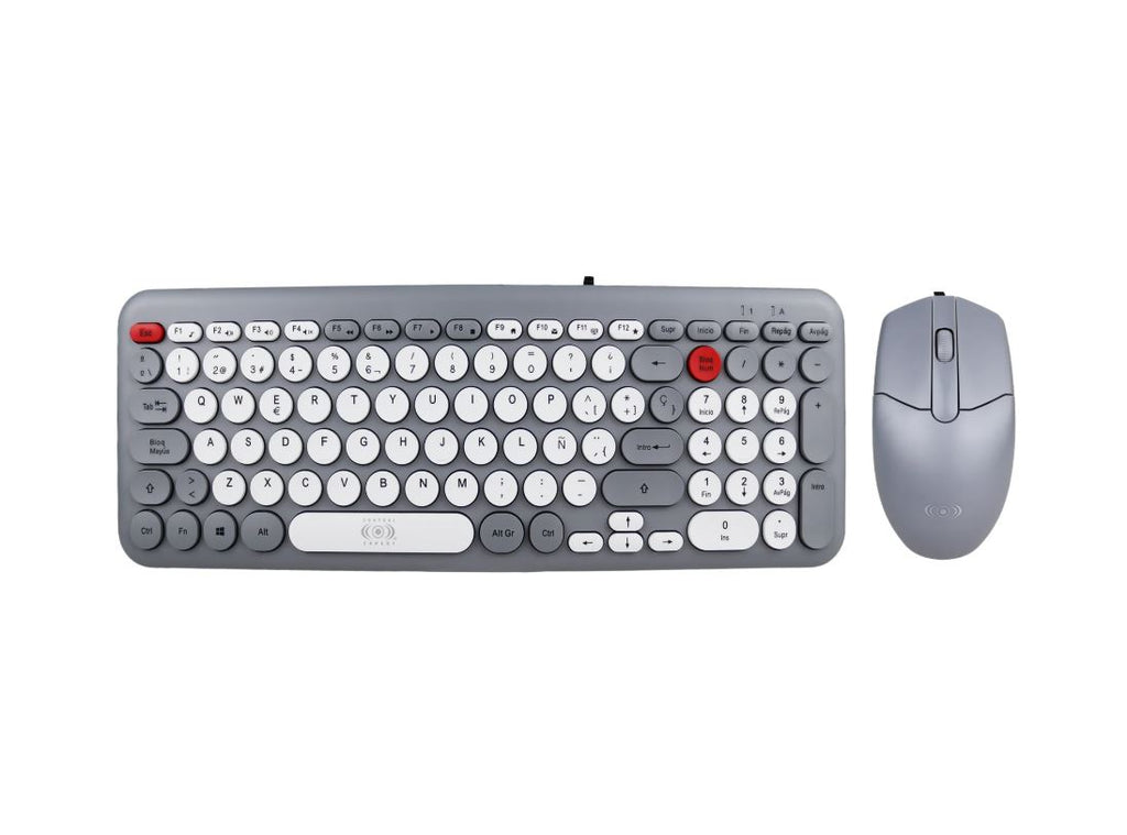 Combo teclado y mouse alámbrico USB diseño moderno de marco estrecho Control Expert